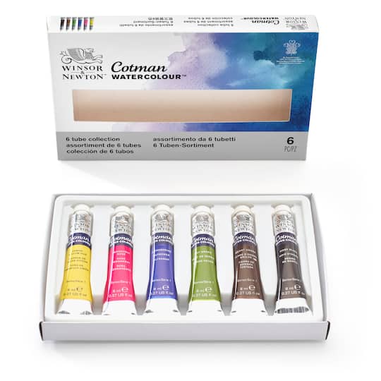 Winsor & Newton™ Cotman Watercolour™ 6 Color Paint Tube Set